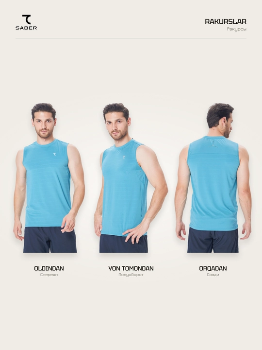 Erkaklar sport maykasi 7SABER Dri-Fit Pro fitnes va yugurish uchun