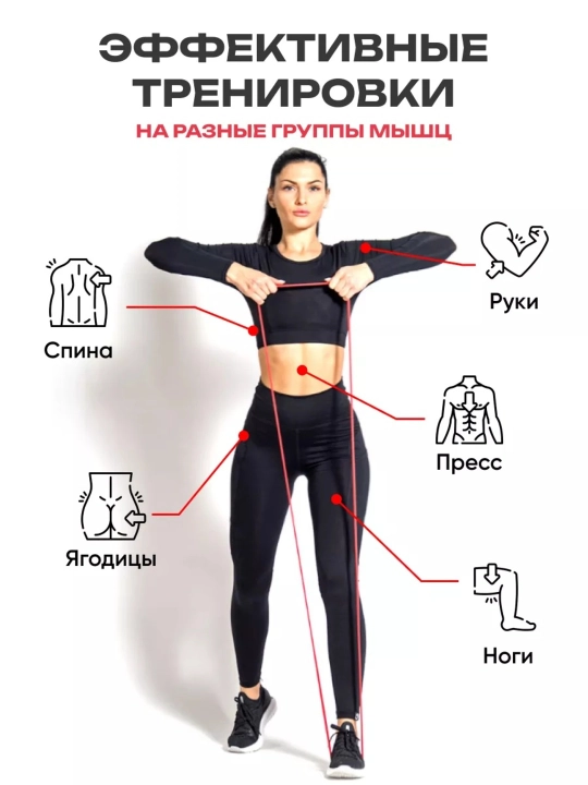 Резинка для фитнеса, латексная, универсальная, для тренировок, сопротивление 2 - 104 кг
