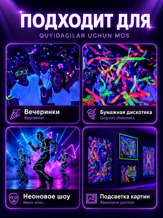 Ultrabinafsha LED proyektor, ultrabinafsha lampa, UV chiroq, 395–405 nm