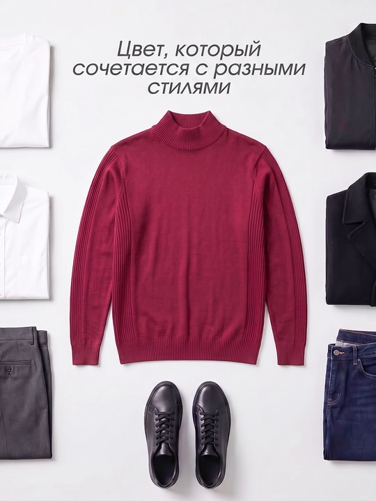 Джемперы для мужчин, водолазка, свитер с воротником джемперы на осень и зиму