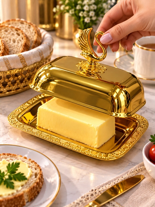 Маслёнка из бамбука с прозрачной крышкой, контейнер для масла и сыра