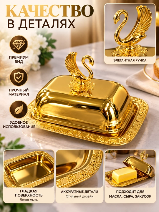 Маслёнка из бамбука с прозрачной крышкой, контейнер для масла и сыра