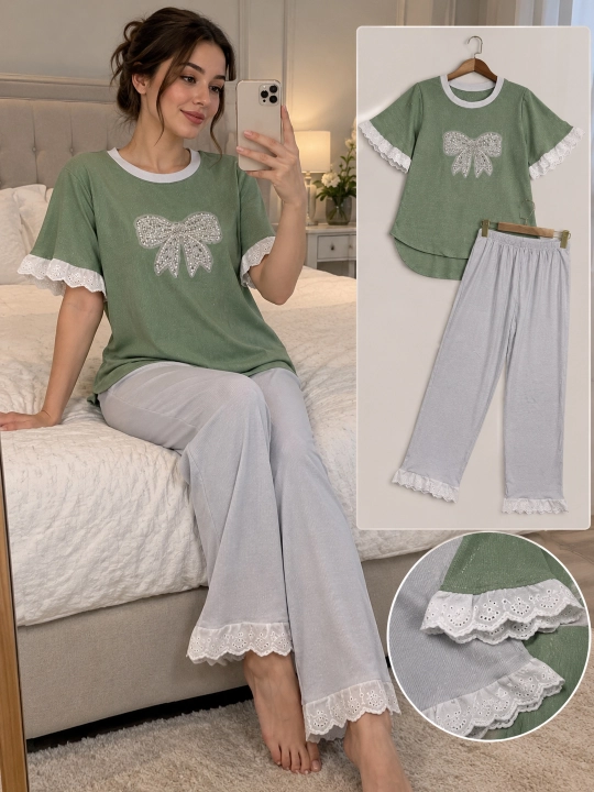 Ayollar uchun 2 in 1 va 3 in 1 yumshoq, qulay va chiroyli pijama komplektlari