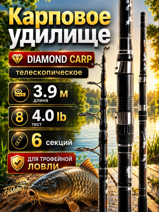 Карповое телескопическое удилище Tele Carp - 