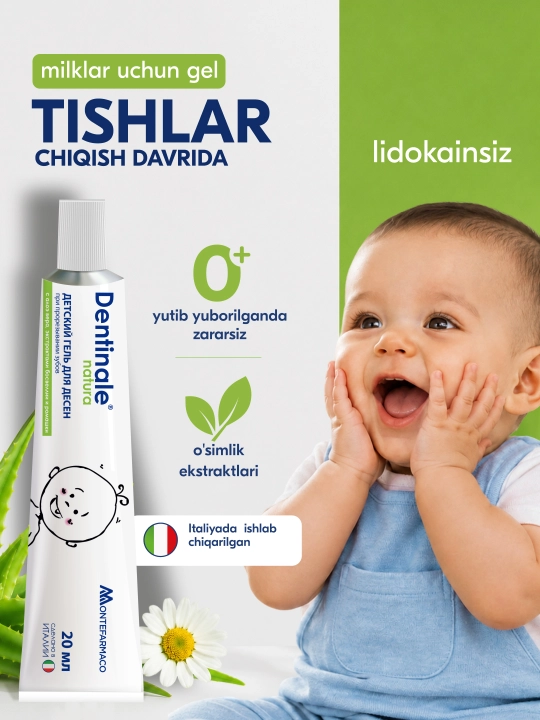 Dentinale NATURA chaqaloq tish go'shti geli, 20 gr - 