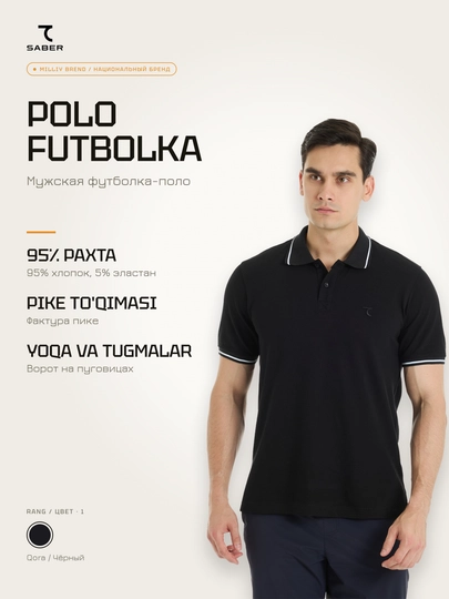 Erkaklar polo-futbolkasi 7SABER kalta yengli - 