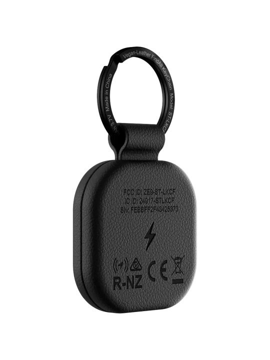 SATECHI Vegan-Leather Keychain with Find My