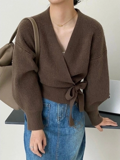 Ayollar uchun uzun oversize kardigan - 