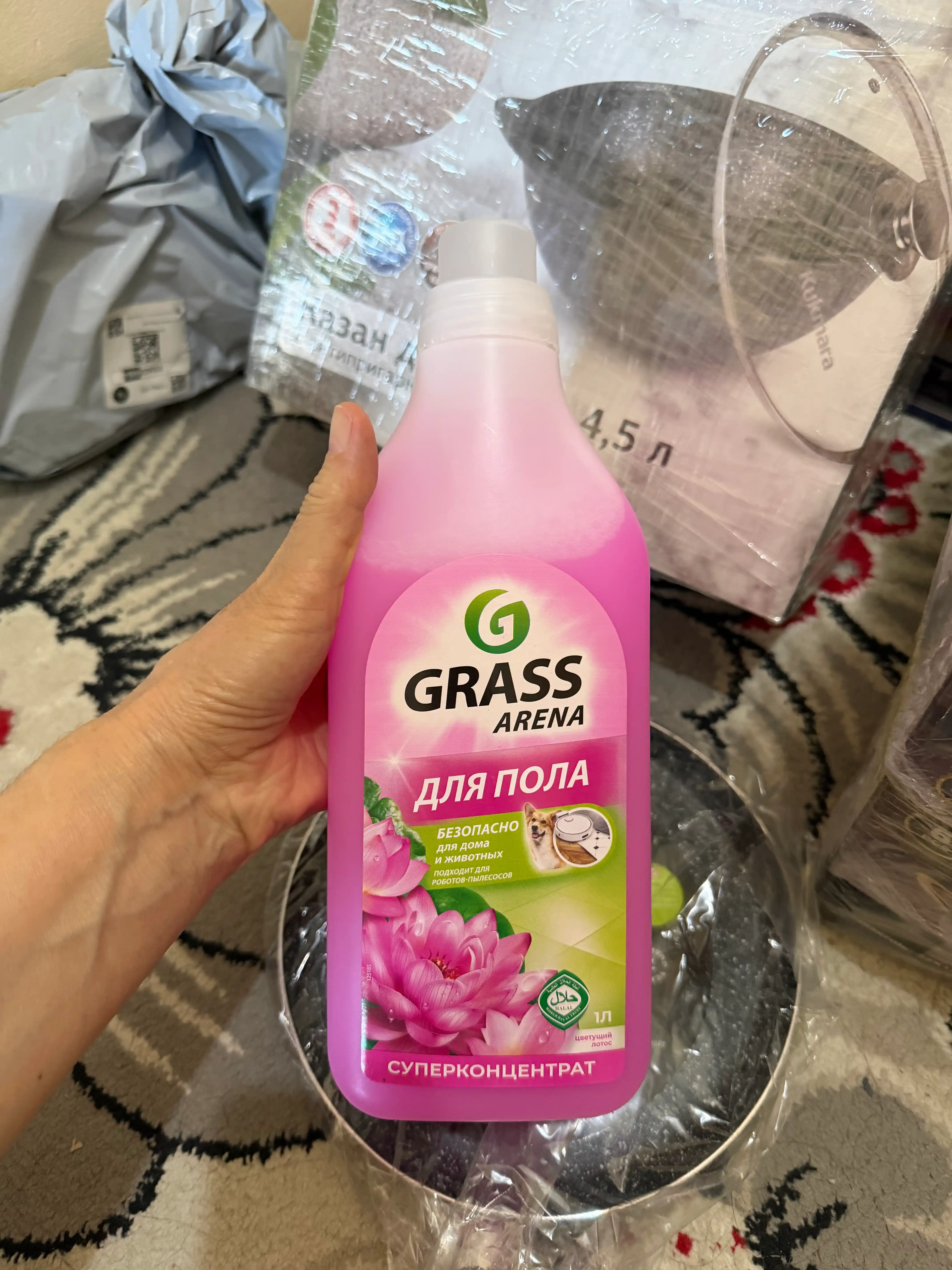 Средство для мытья пола Grass Arena, Цветущий Лотос, 1 л