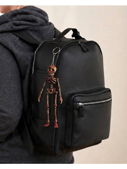 Ko‘p rangli harakatlanuvchi skelet figurasi, rang-barang dekorativ o‘yinchoq