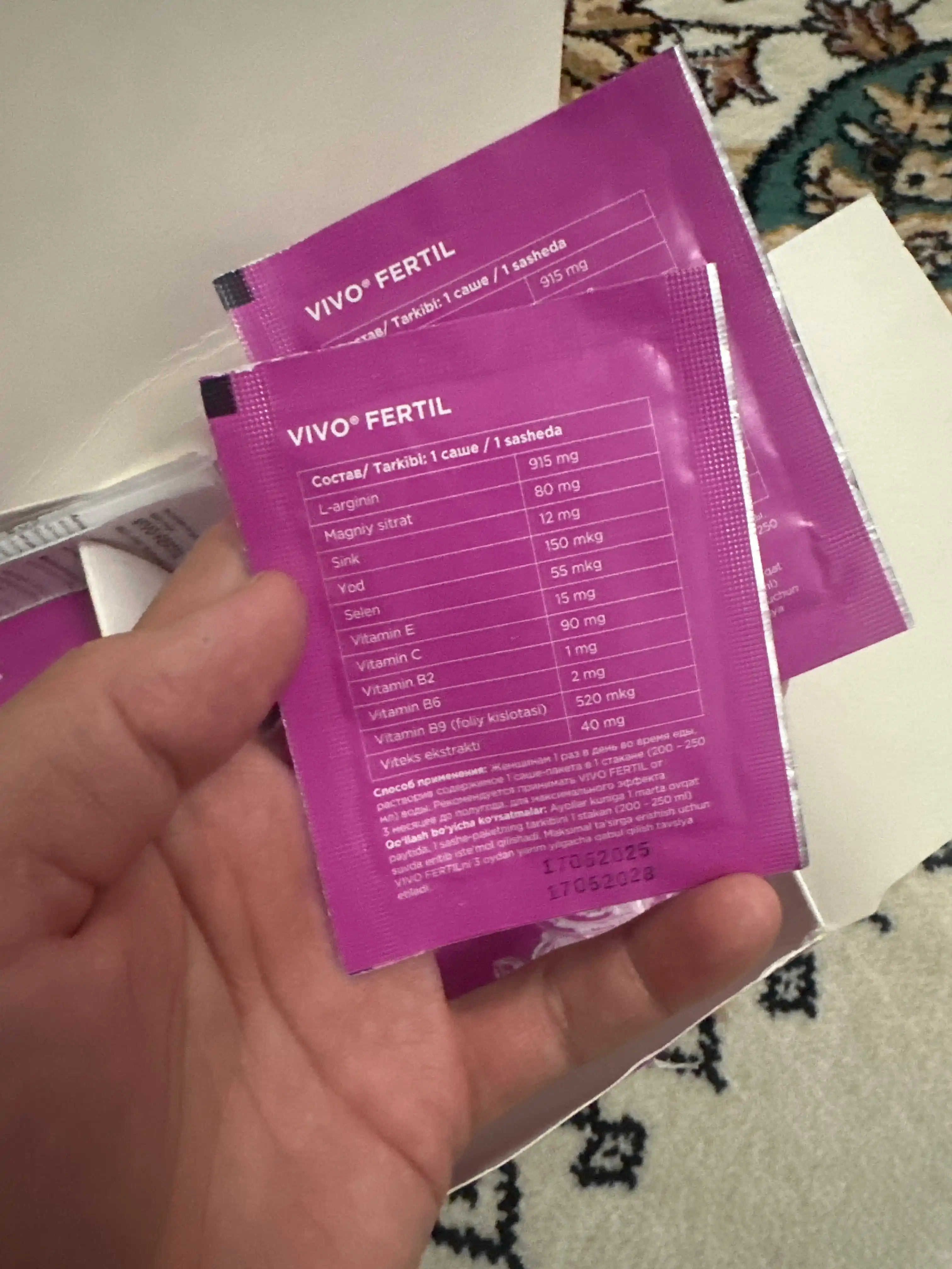 "VIVO FERTIL" Ayollar uchun vitamin-mineral kompleksi