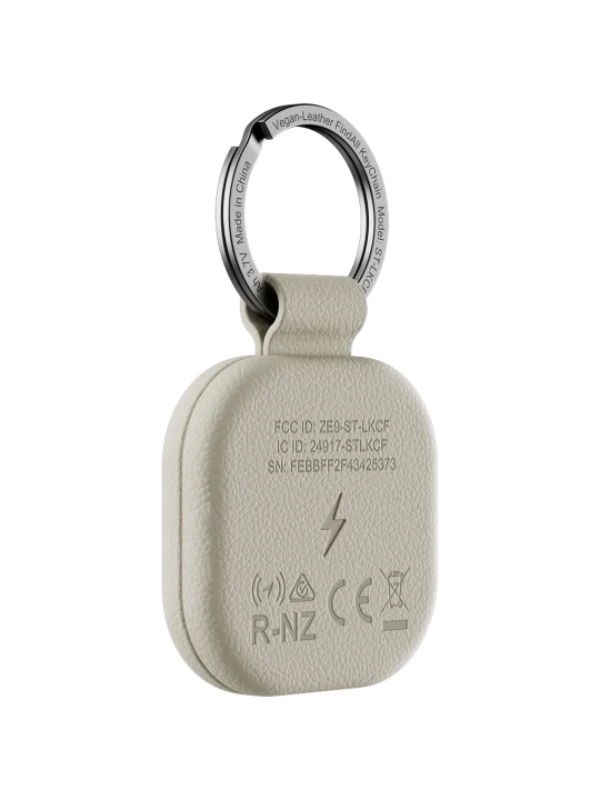 SATECHI Vegan-Leather Keychain with Find My