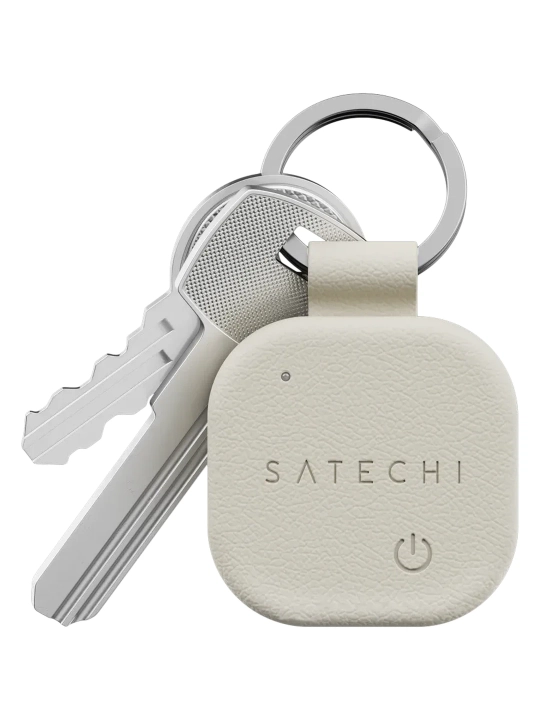 SATECHI Vegan-Leather Keychain with Find My