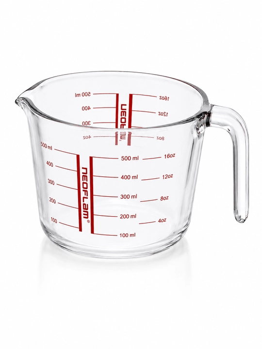 O‘lchov stakani, shisha o‘lchov ko‘zachasi, 250 ml, 500 ml, 1000 ml