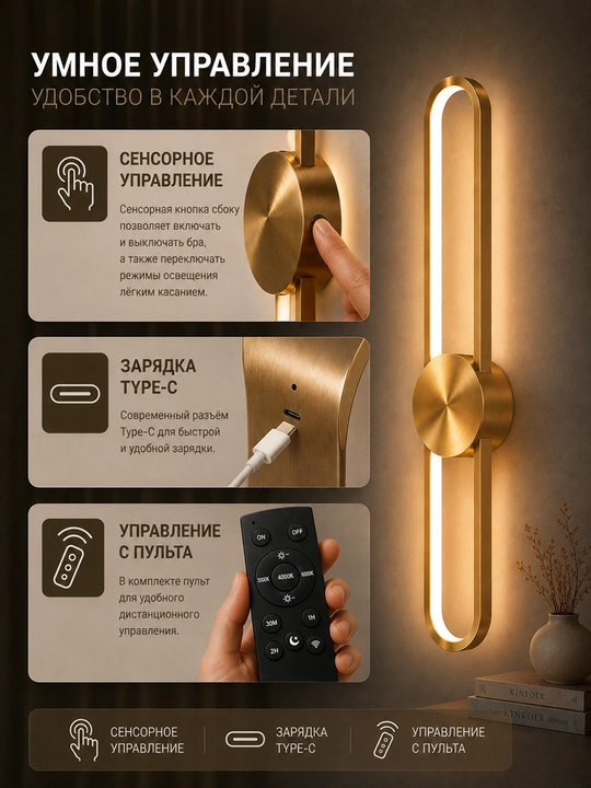 Бра LED настенное, светодиодный светильник, настенный светильник для спальни, гостиной и дома