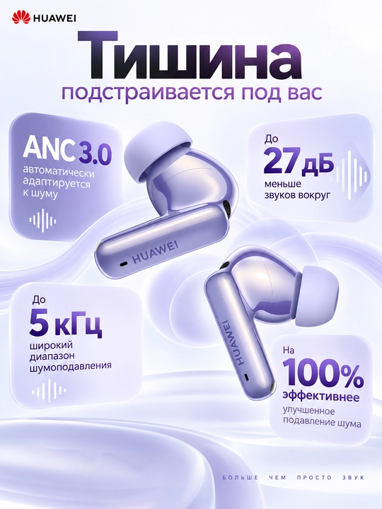 HUAWEI FreeBuds 6i simsiz quloqchinlari: TWS, faol shovqinni kamaytirish ANC, IP54