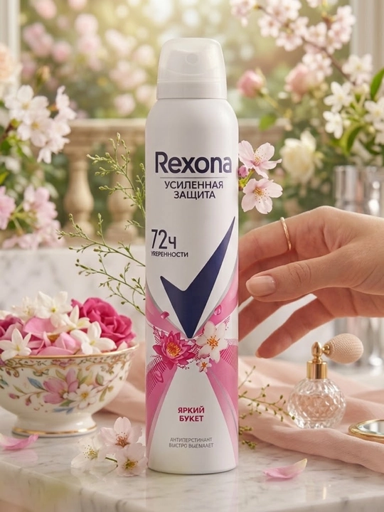 Дезодорант женский Rexona  Bouquet 200 мл, защита от пота, приятный аромат - 