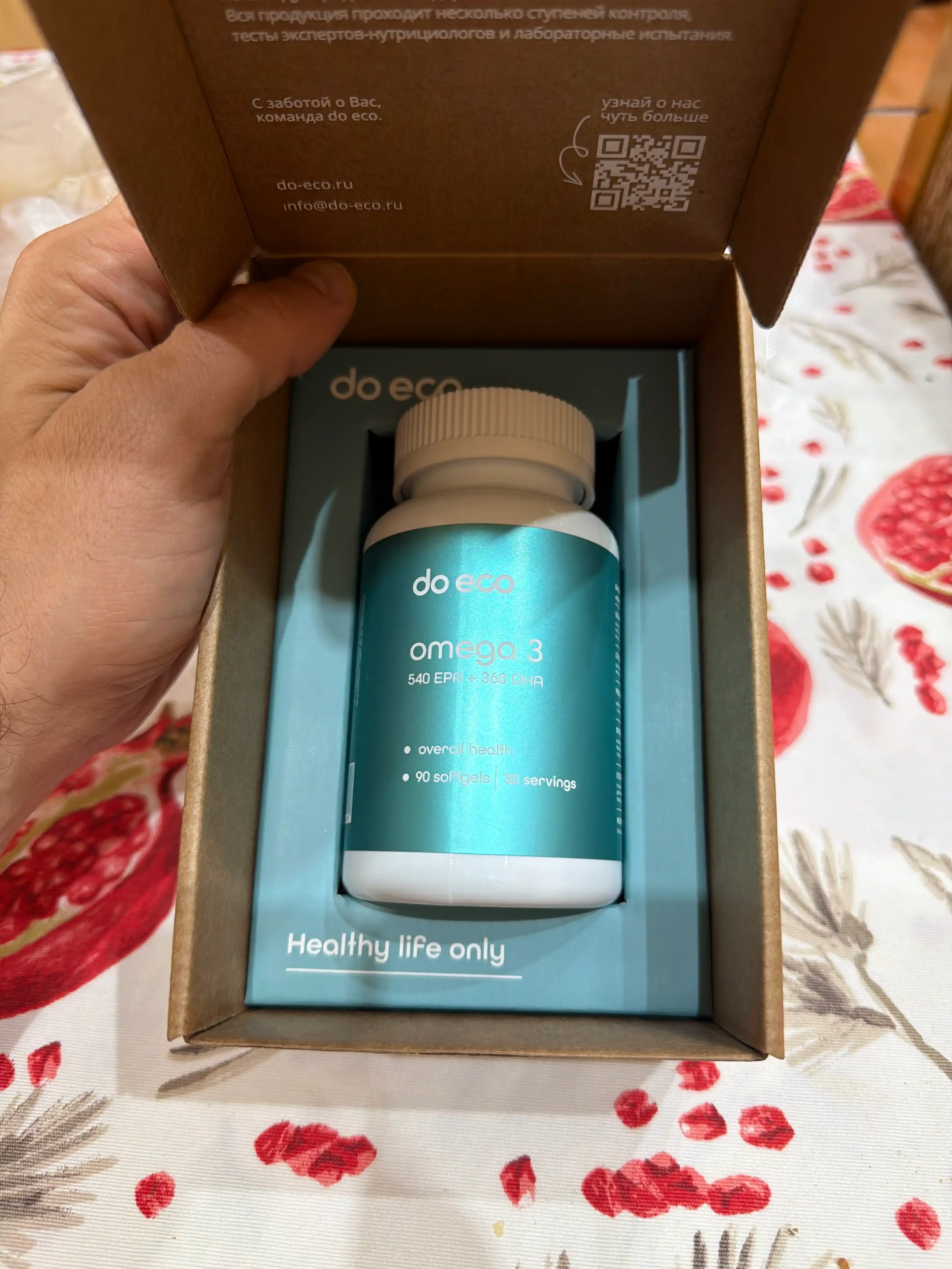 DO ECO Omega 3 900 mg, EPA 540 + DHA 360, vitamin E, 90 kapsula