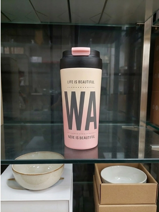 Термокружка Coffee 550 мл, нержавеющая сталь, с крышкой, термостакан для кофе