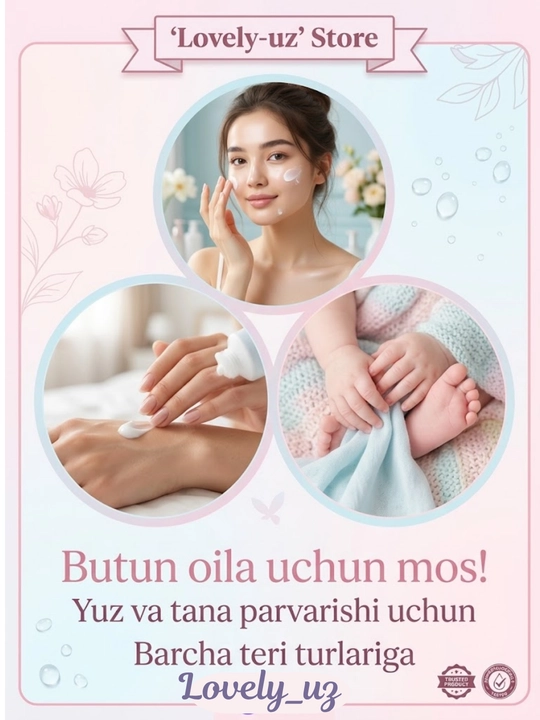 Johnsons 24 hour namlantiruvchi kremi, terini parvarish qilish va yuzni namlash uchun universal krem