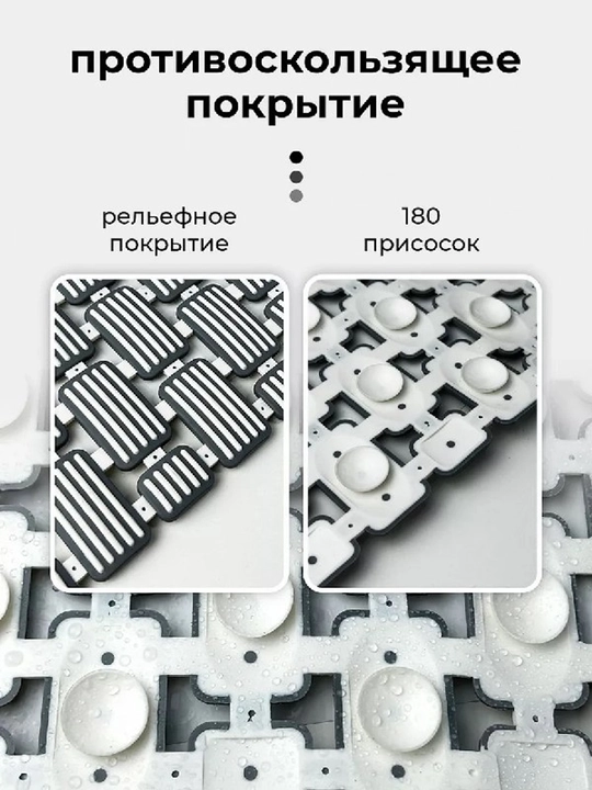 Универсальный коврик, для ванны, туалета, придверный, размер 39х73