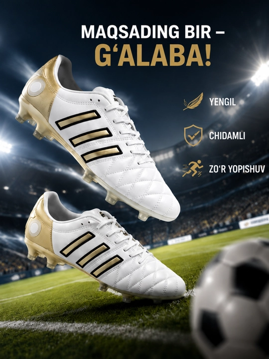 Yengil, nafas oluvchi va sirpanishga chidamli futbol butsasi