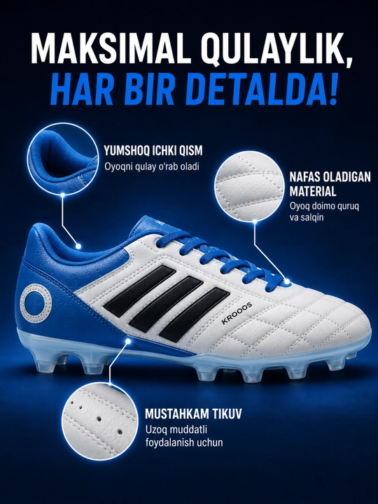 Yengil, nafas oluvchi va sirpanishga chidamli futbol butsasi