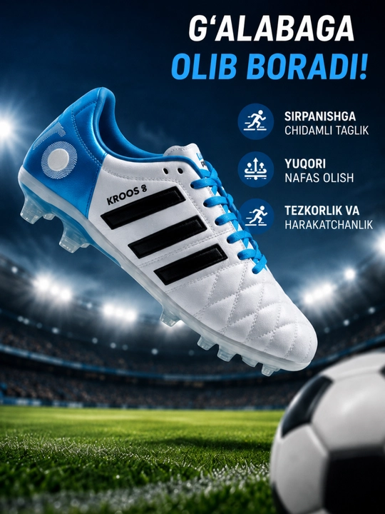 Yengil, nafas oluvchi va sirpanishga chidamli futbol butsasi