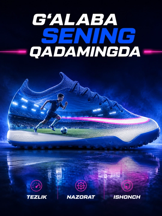 Yengil, nafas oluvchi va sirpanishga chidamli futbol butsasi