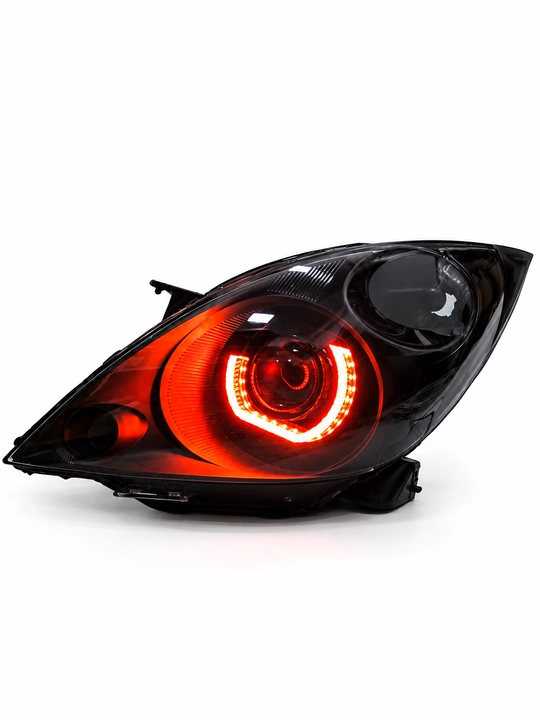 Bi-LED фары для Chevrolet Spark, RGB подсветка, управление с телефона, Angel Eyes