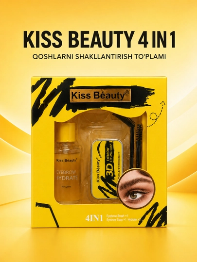 Kiss Beauty 4 in 1 — qosh va kipriklarni pardozlash to‘plami - 