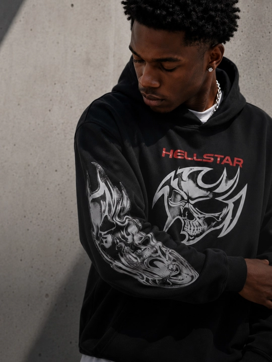 Худи оверсайз унисекс с принтом Hellstar, streetwear, Y2K - 