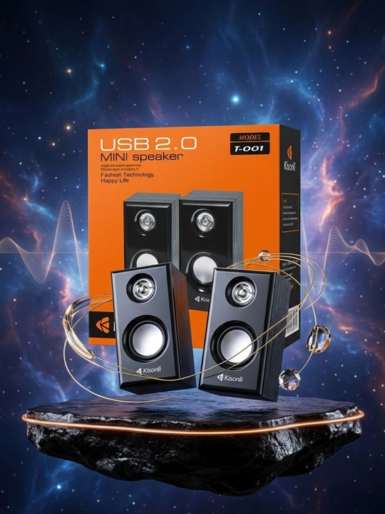 Kompyuter karnaylari, 2 dona Kisonli T-001 USB 2.0 Mini Speaker