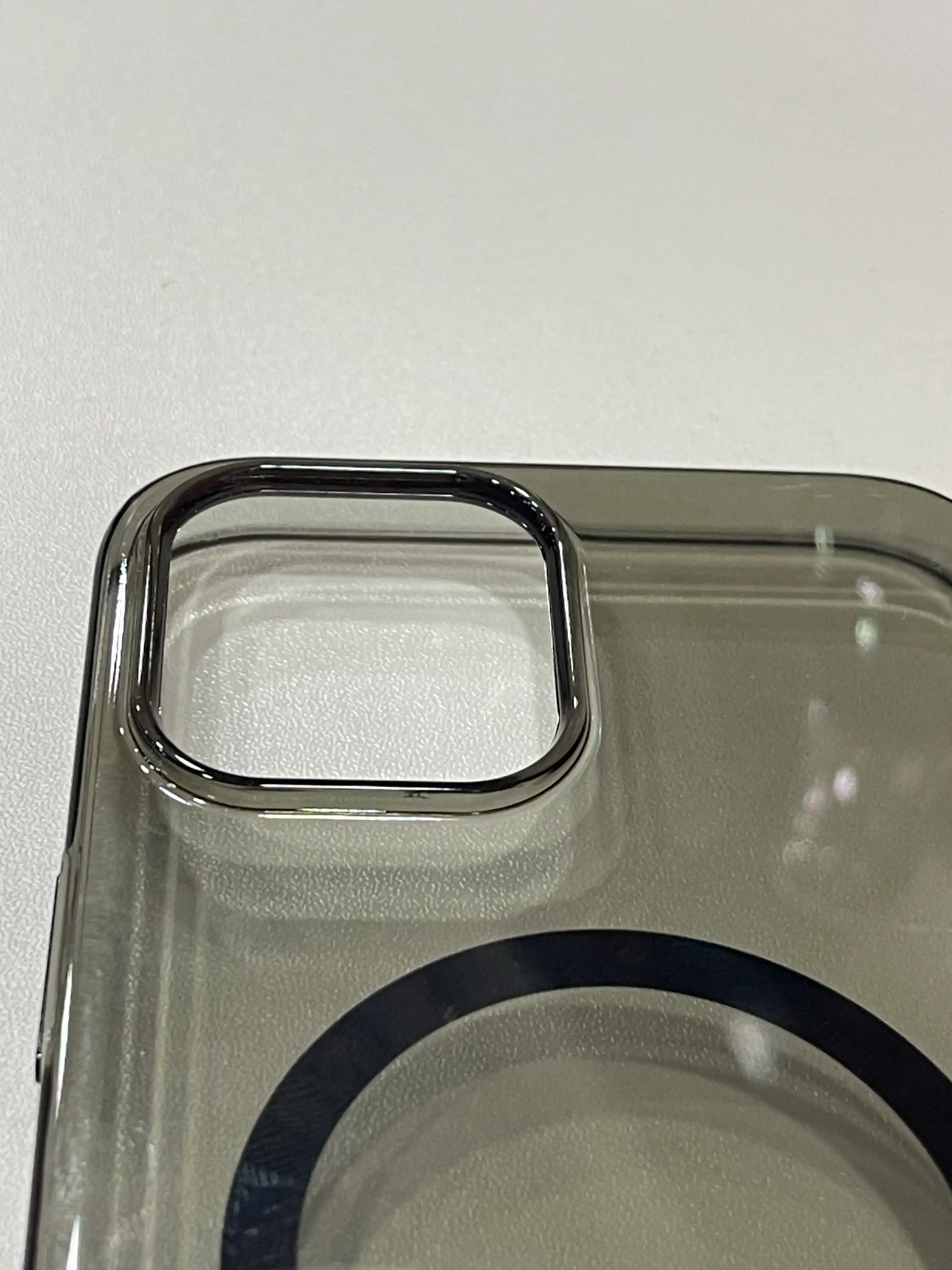 IPhone 11, 12, 13, 14, 15, 16, 17  Pro/Max uchun MagSafe bilan shaffof plastik g'ilof