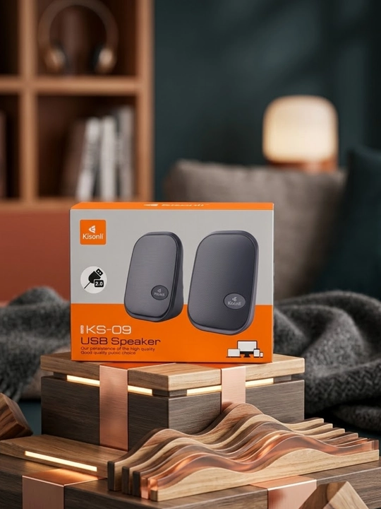 Kompyuter uchun USB kolonkalar, 2 dona Kisonli KS-09 USB Speaker
