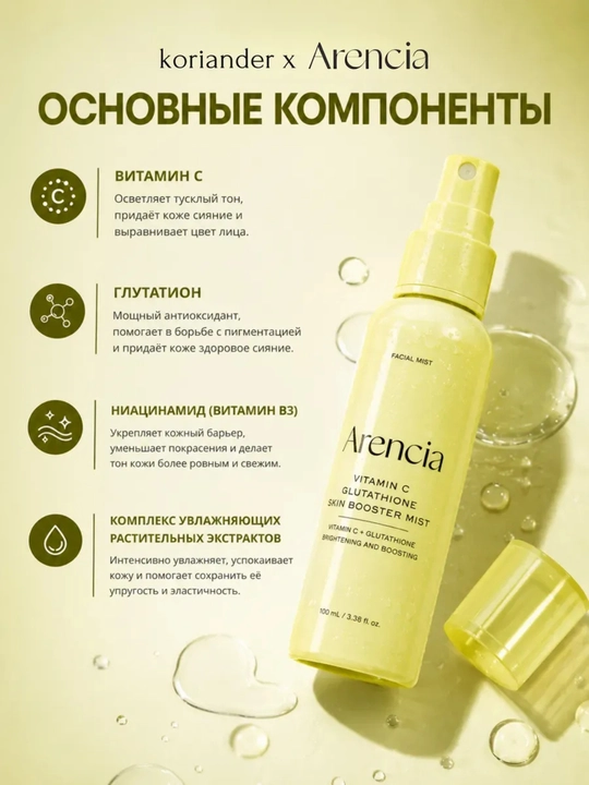 Витаминный мист Vitamin C Glutathione Skin Booster Mist, 100 мл