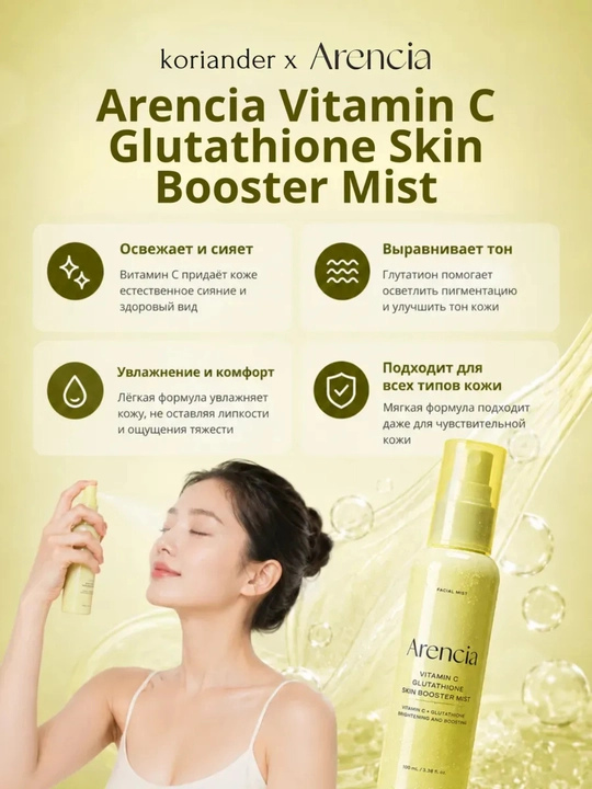 Витаминный мист Vitamin C Glutathione Skin Booster Mist, 100 мл