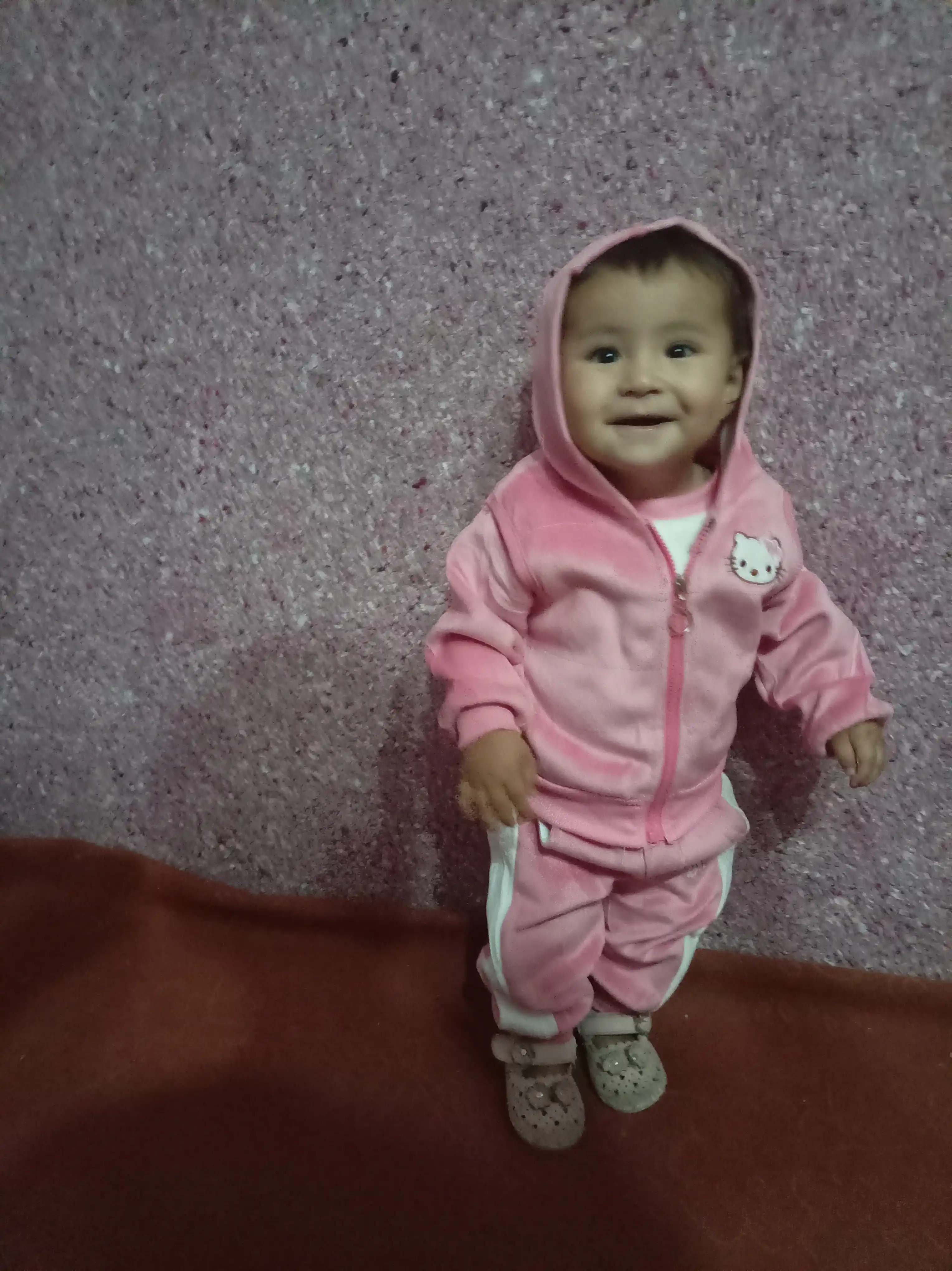 Qiz bolalar uchun velyur 3 qismli sport kostyumi – Hello Kitty