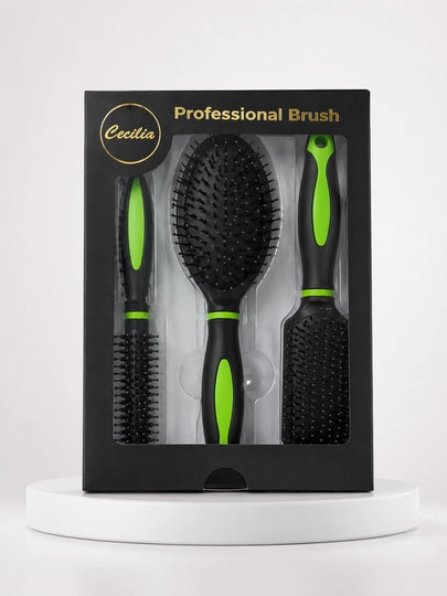 Fashion Comb — soch tarash va turmaklash uchun cho‘tkalar to‘plami - 