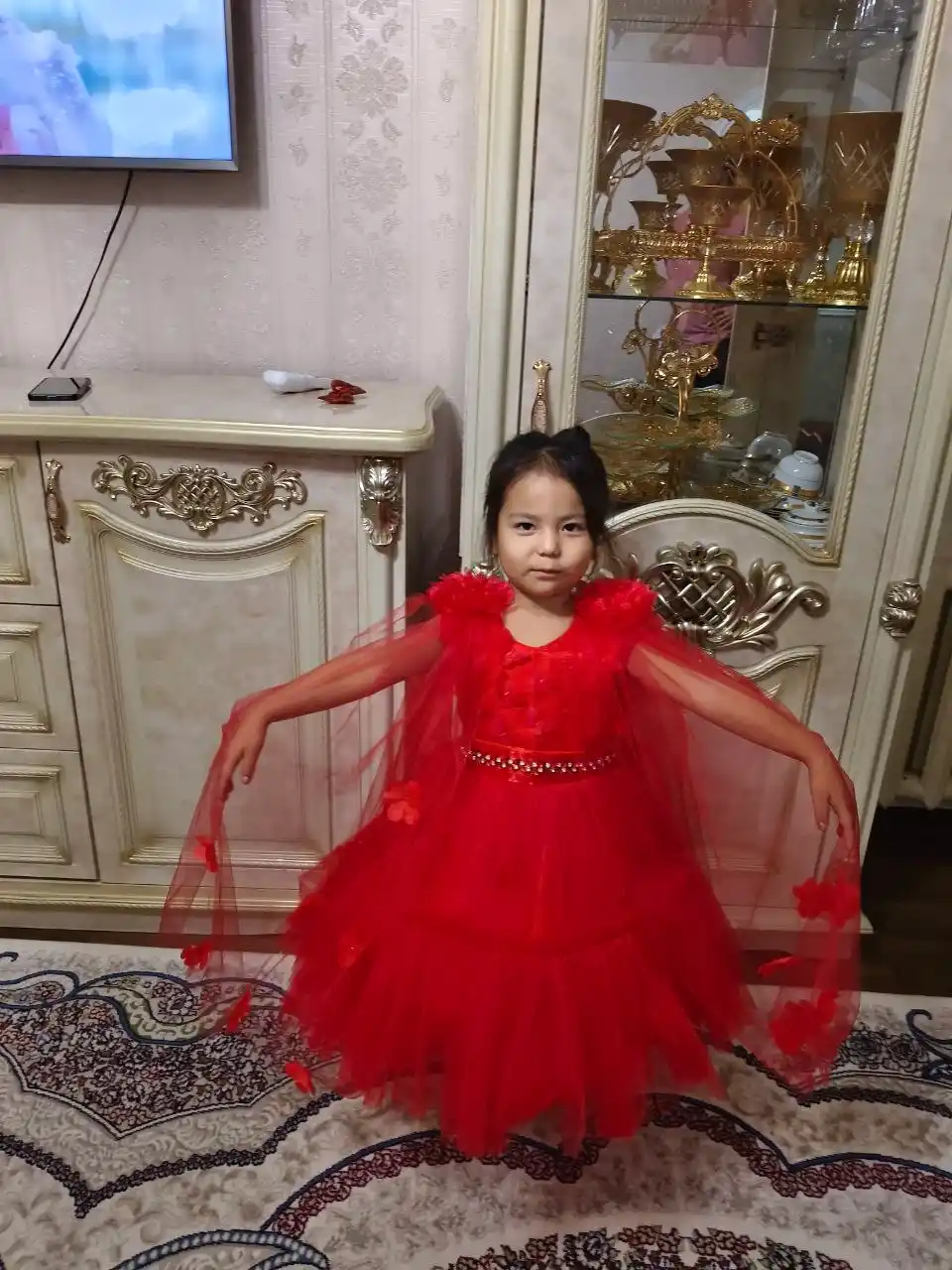 Платье для девочки нарядное, длинное, с накидкой 3-8 лет разные цвета
