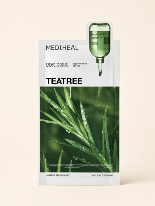 MEDIHEAL Teatree успокаивающая тканевая маска для лица, 10 штук - 