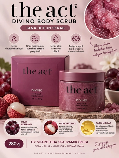 The Act DIVINO Body Scrub — винный скраб для тела, 280 г