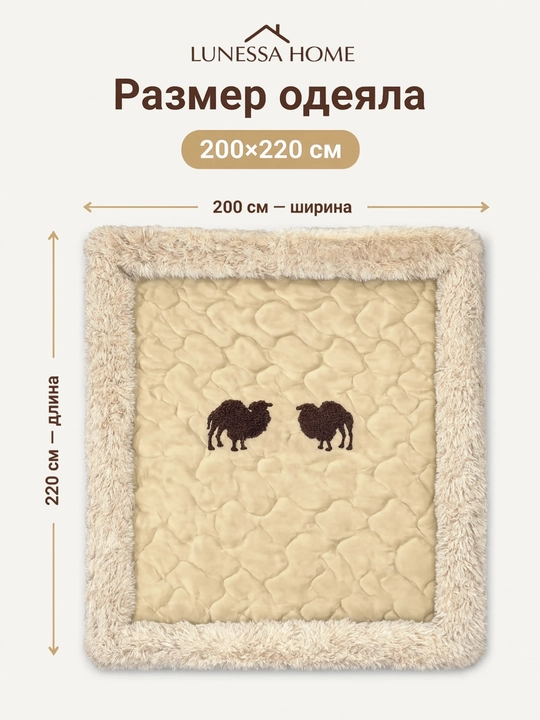 To‘shak va divan uchun adyol, 200 x 230, yumshoq va momiq, ikki kishilik - 