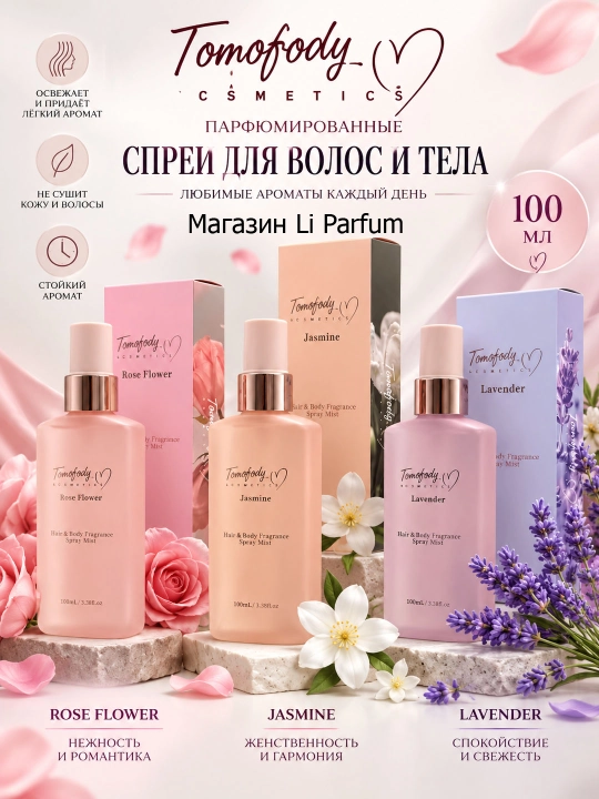 Soch va tana uchun Mist TOMOFODY Spray Mist 100 ml - 