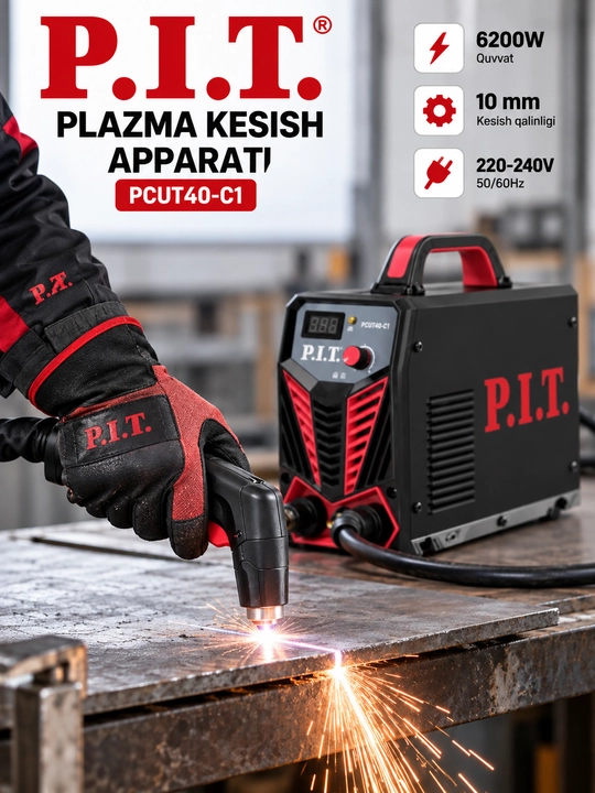 P.I.T. PCUT40-C1 plazma kesish apparati 6200W metall kesgich