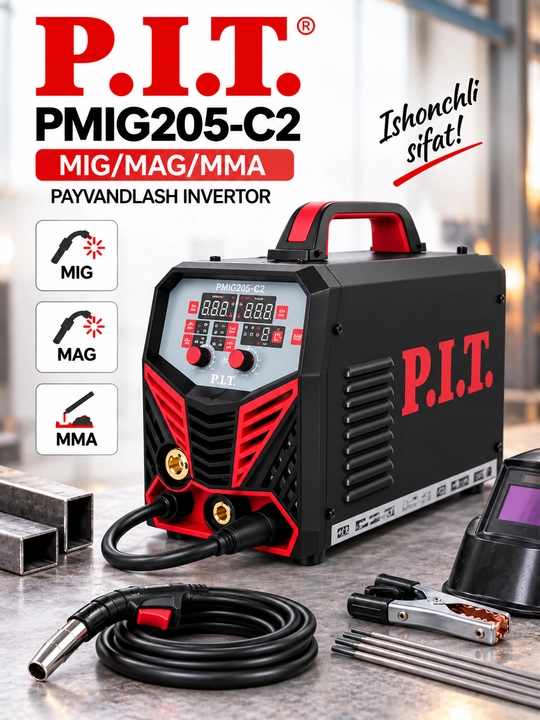 P.I.T. PMIG205-C2 сварочный аппарат MIG MAG MMA 5800W - 