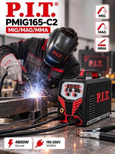 P.I.T. PMIG165-C2 payvandlash apparati MIG MAG MMA 4800W inverter