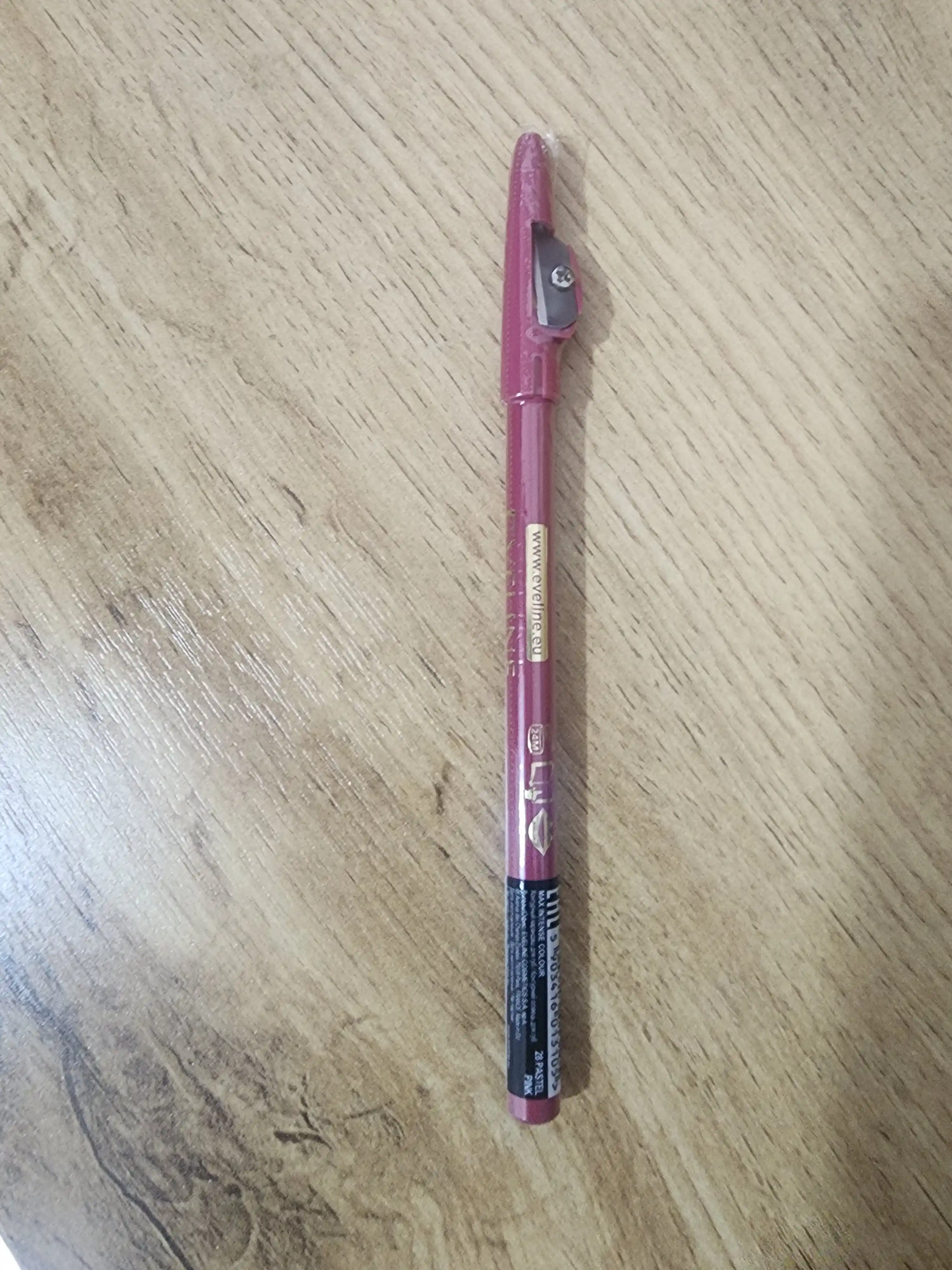 Карандаш для губ Eveline Max Intense Colour, тон 28 пастельно - розовый