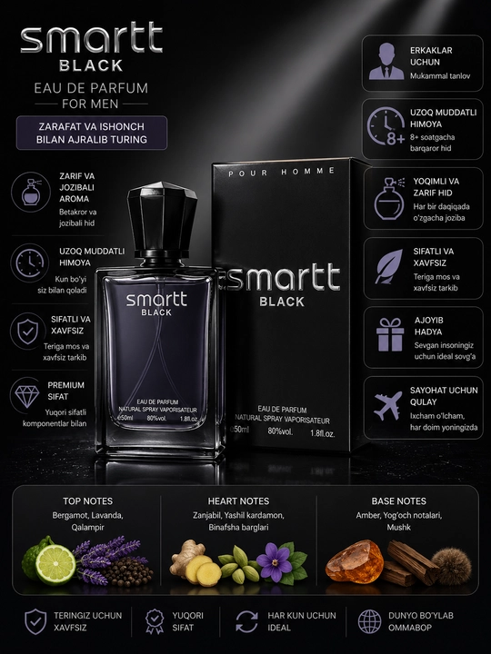 Erkaklar uchun atir 50 ml - 