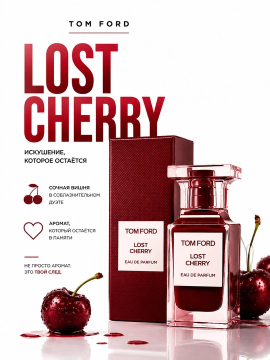 Tom Ford коллекция духов, Lost Cherry, Tobacco Vanille, Ombre Leather, унисекс парфюм - 